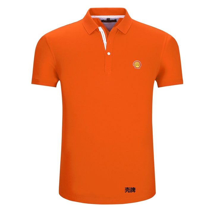 殼牌石油翻領T恤定制